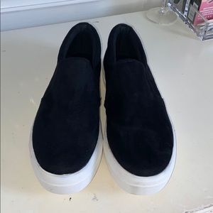 black suede shoes